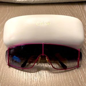 CHLOE futuristic fuchsia rare sunglasses